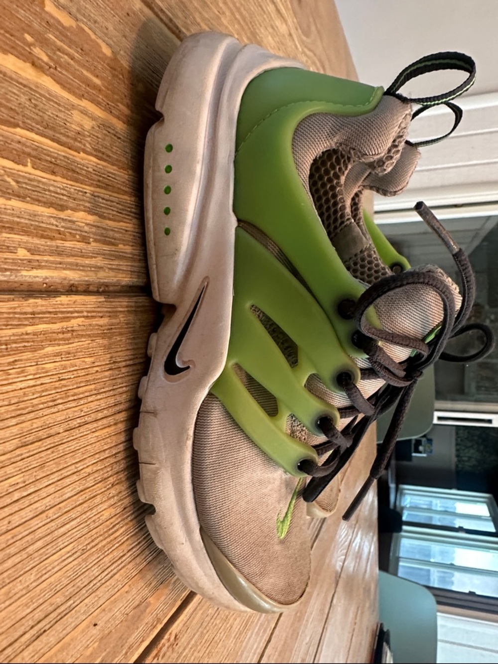 Nike Kids Green and Gray Lace-Up Sneakers